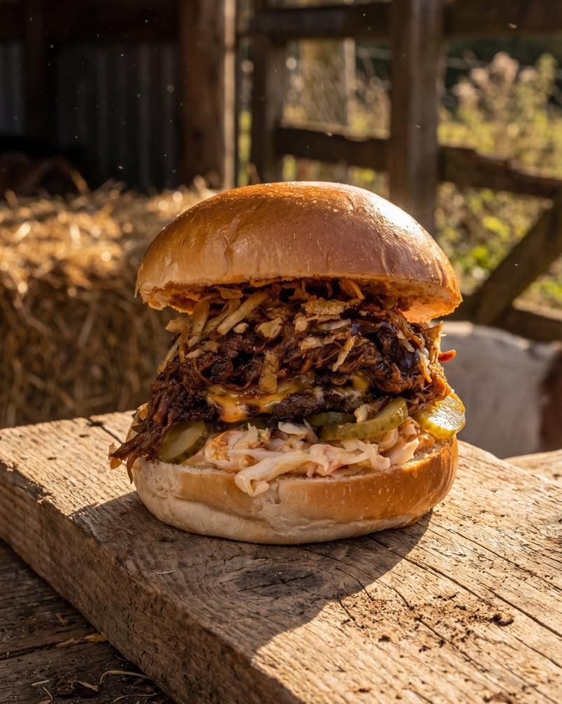 Pulled pork burger
